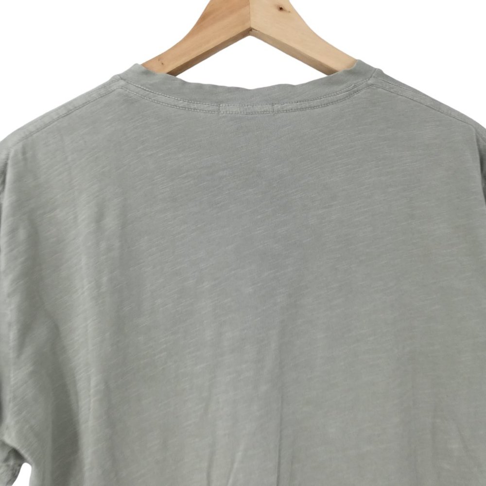 Buck Mason V-neck Slub Curved Hem T-Shirt Size S New NWT Green Short Sleeve - Picture 8 of 11